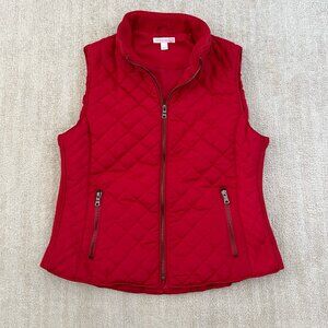 Westport Red Quilted Vest Jacket L